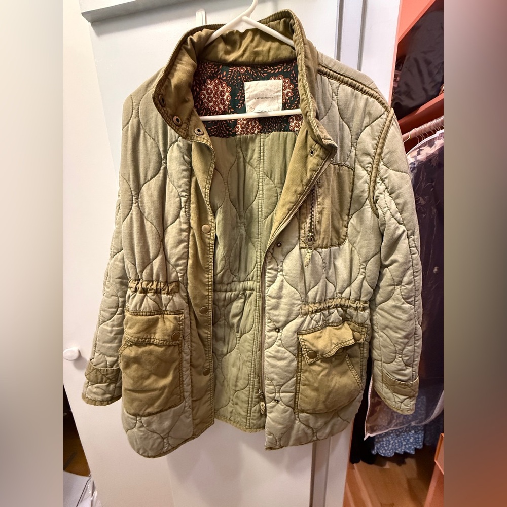 Anthropologie military quilted jacket XS - Picture 4 of 5